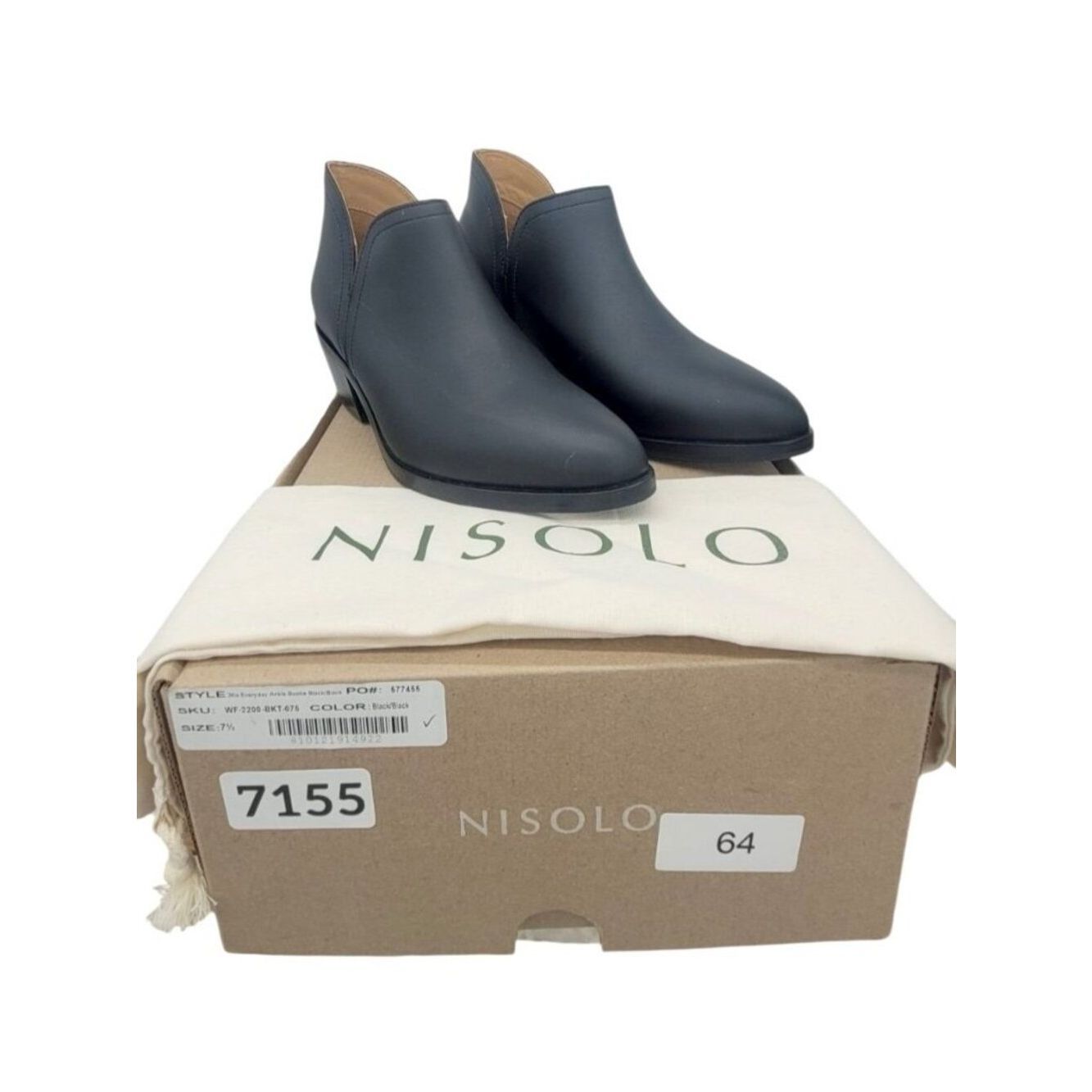 Nisolo Mia Everyday Ankle Bootie Women’s 7.5 Black Pull On Comfort Casual Boots